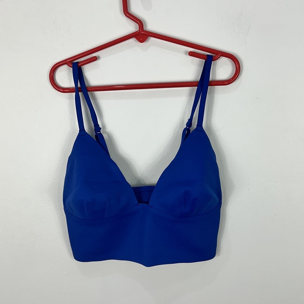 Free People Bralette Womens XS Longline Crop‎ Top Adjustable Straps Exotic Aqua